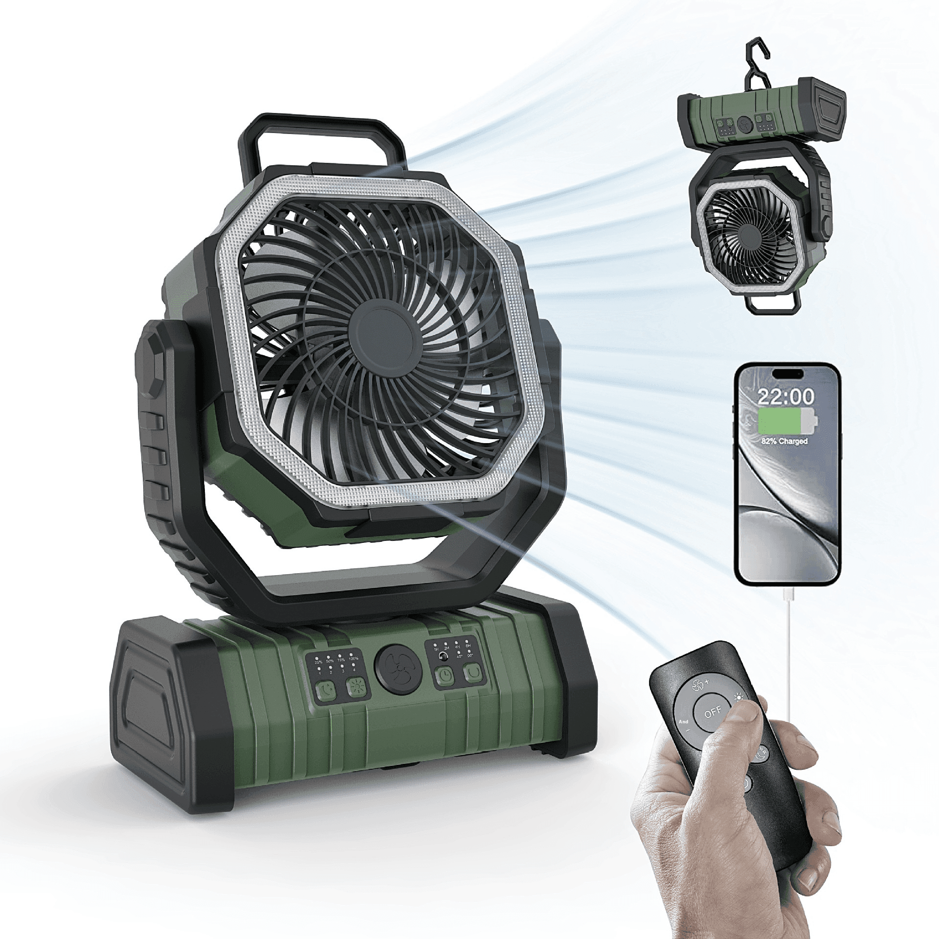 Outdoor Household Power Bank LED Light Camping Fan - Lifestyle Haven