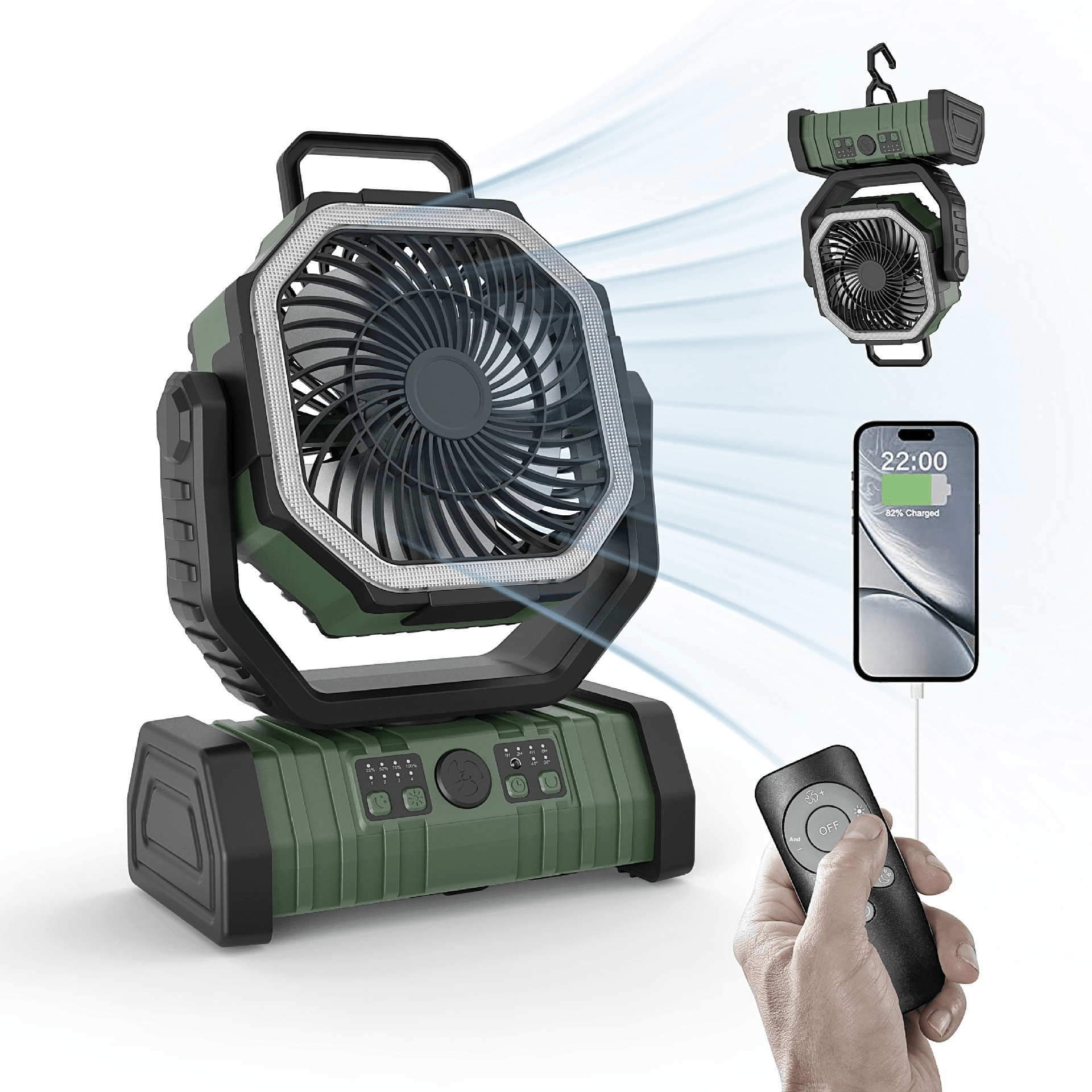 Outdoor Household Power Bank LED Light Camping Fan - Lifestyle Haven