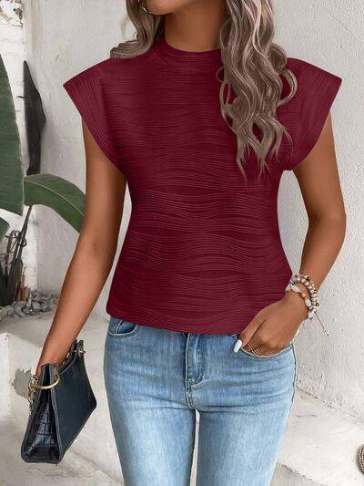 Terri Cap Sleeve Shirt - Lifestyle Haven