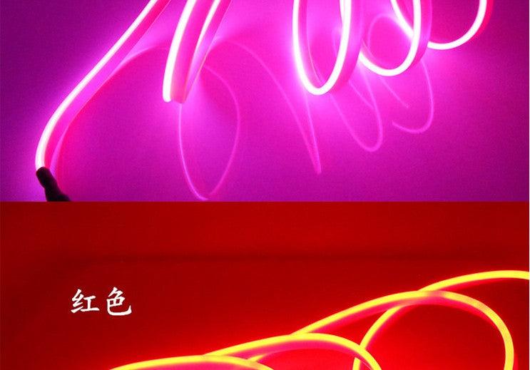 Car LED Neon Cold Light Auto Interior Atmosphere Neon Glowing Strobing Electroluminescent Wire Lights Neon Light USB 5V with Fuse Protection for Automotive Car Interior Decoration Light Refit Decoration Strips Shine Usb Cigar Lighter Driver