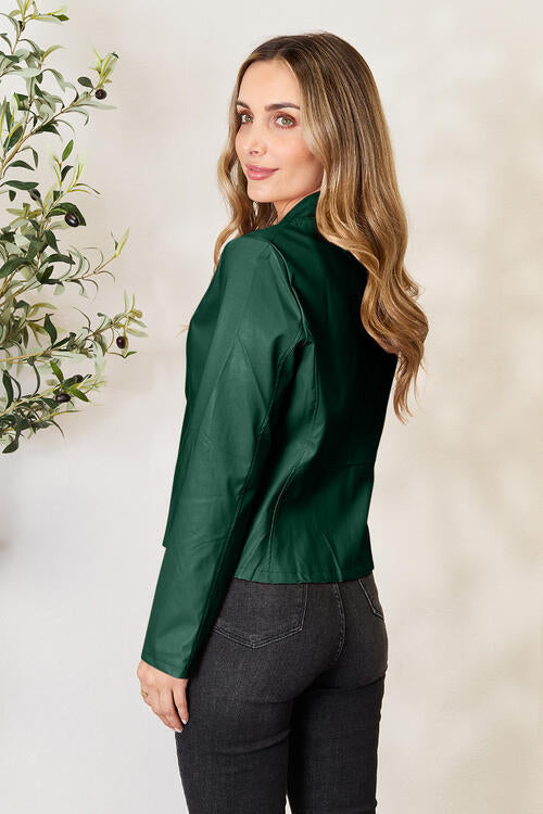 Women Classic Neck Zip-Up Jacket For Everyday Wear Elegant Girls Jacket by Stevvex