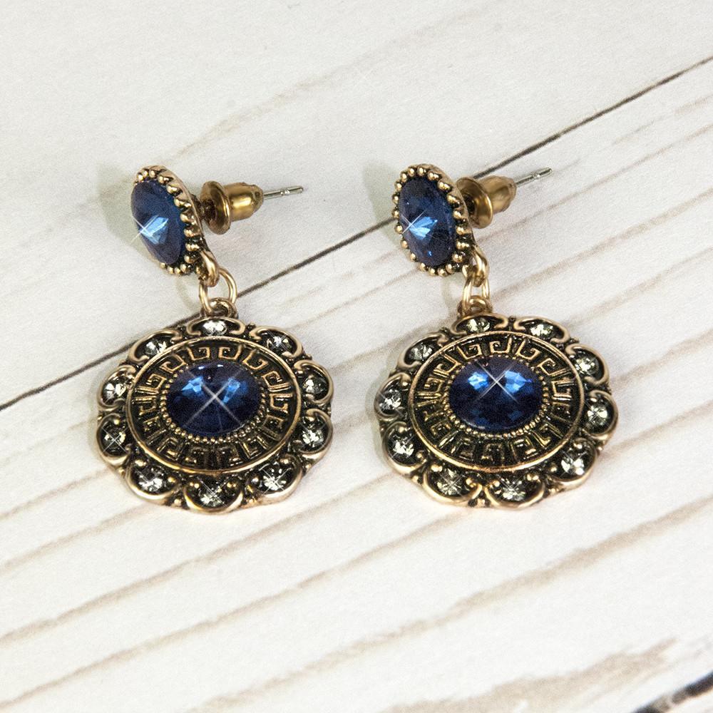 Bloom Earrings-Sapphire by Lifestyle Haven