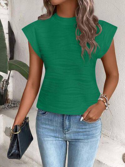Terri Cap Sleeve Shirt - Lifestyle Haven