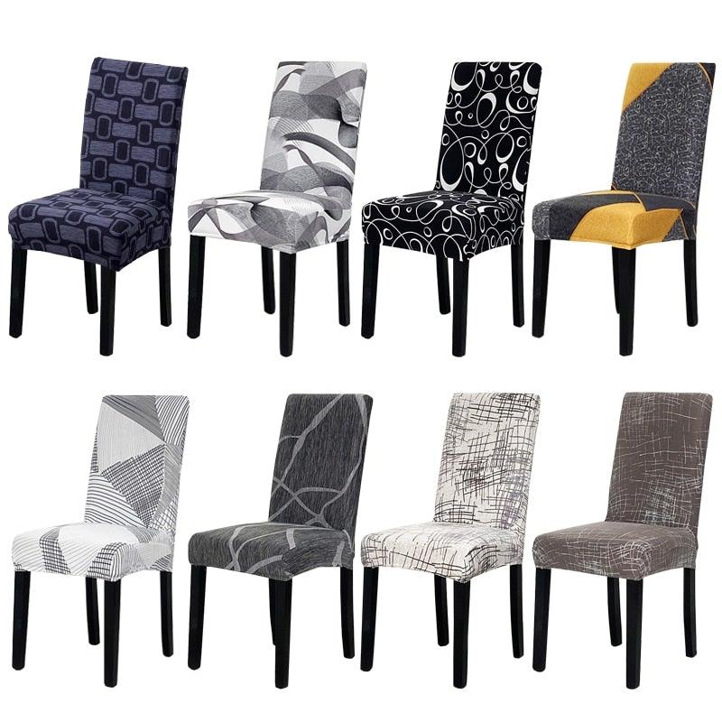 Chair Covers For Dining Room Stretch Spandex Removable Washable Anti-dust Seat Slipcover Multicolor  Chair covers  Chair Covers For Dining Room With Printed Patterns Easy Slip-on Stretchy Dining Room Chair Covers