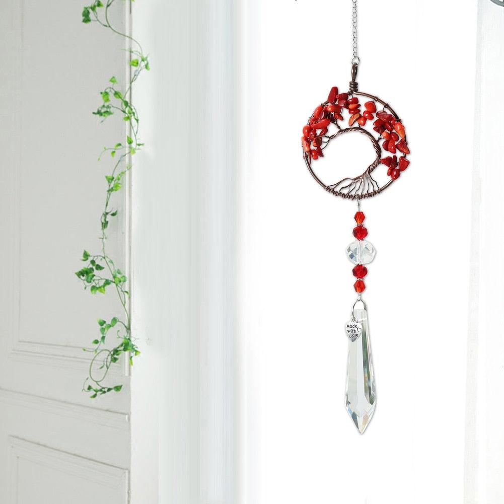 Chandelier Crystals Ball Prism Pendant Maker Sun Catcher Crystal Rainbow Maker Drops Hang for Window Home Decor Car Charms Hanging  Wind Chimes Hanging Ornament Garden Decor