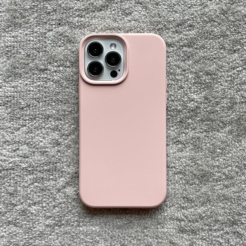 Classic Candy Color Silicone Case For iphone 13 12 Mini 14 13 Pro Max Camera Lens Protective Bumper Cover For iPhone 14 12 Pro Soft Flexible Silicone Slim Fit Case For Iphone