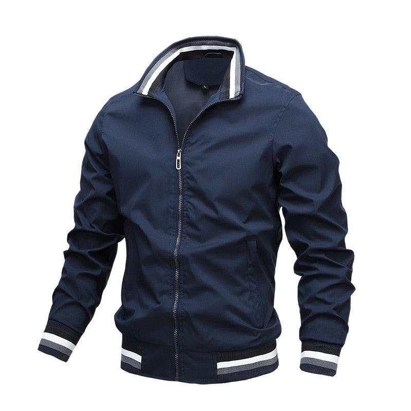 Classic Fashion Men’s Windbreaker Jackets Casual Jacket Men Outdoor Sports Spring Autumn Solid Color Jacket Stylish Jackets Men Jacket Lightweight Casual Slim Fit Jacket