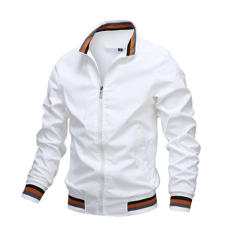Classic Fashion Men’s Windbreaker Jackets Casual Jacket Men Outdoor Sports Spring Autumn Solid Color Jacket Stylish Jackets Men Jacket Lightweight Casual Slim Fit Jacket