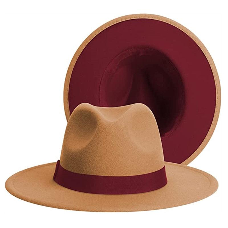 Classic Wide Brim Fedora Hat Men Women Two Colors Fedora Hats Cowboy Hat White Blue Belt Beautiful Design Soft Unisex Party Formal Hat 56-58CM