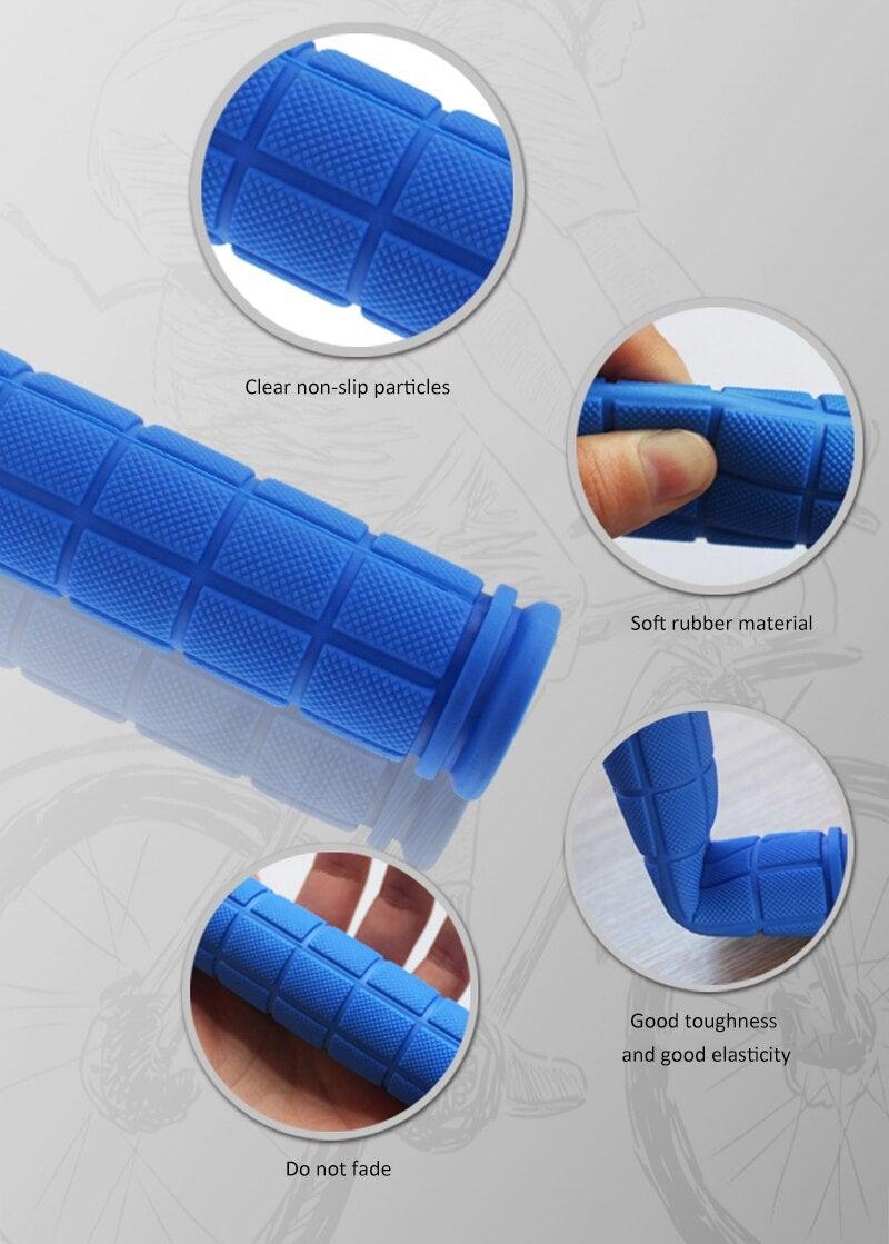 Colorful Cycling Handlebar Cover Bicycle Scooter Handle Bar Rubber Soft Durable Non-Slip End Grip Mountain Road Bicycle Handlebar Grips Specialized Replacement Bike Grips For Beach Scooter Mountain Bicycle