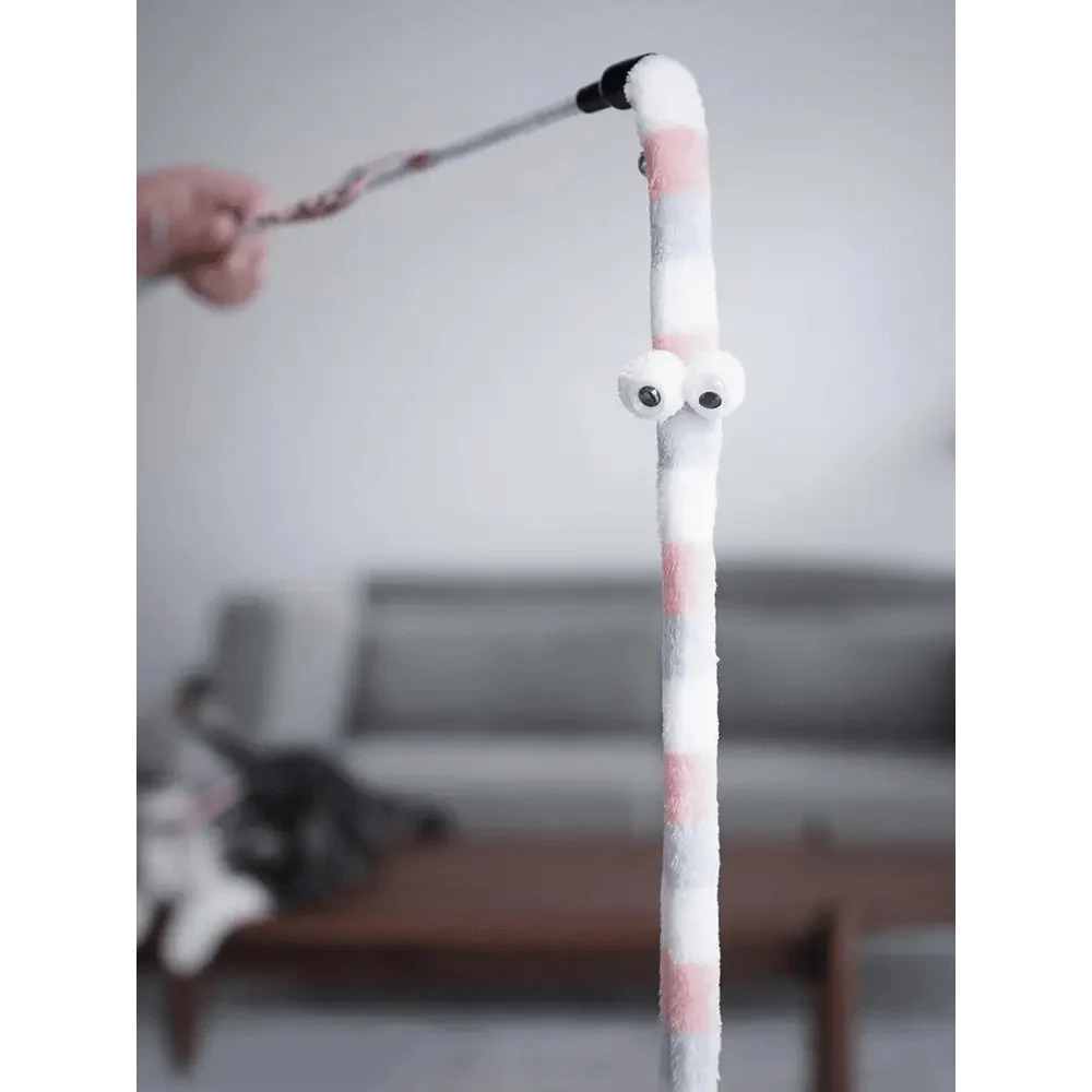Colorful Rod Wand Feather Teaser Exerciser For Cats Soft Funny Interactive Toy For Pets Cute Cat Accessories