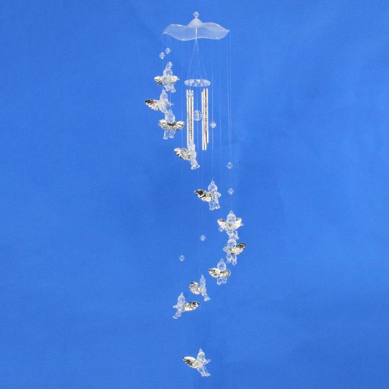 Creative Antique  Wind Bells  Door Hanging Home Decor Silver Wind Chimes Outdoor Yard Garden Tubes Bells Wall Hanging Home Decor Decoration Wind Chimes For Garden Gift Photography Prop