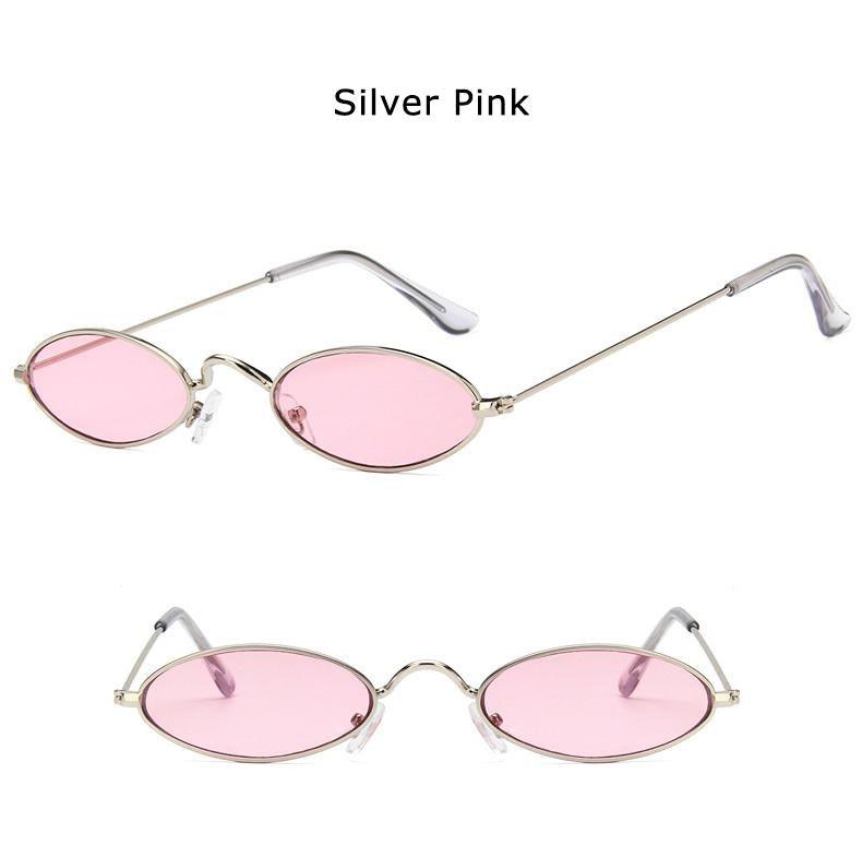 Cute Black Round Style Sun Glasses Design Retro Style Women Sunglasses New Vintage Oval Small Eyewear Metal Light Frame For Female