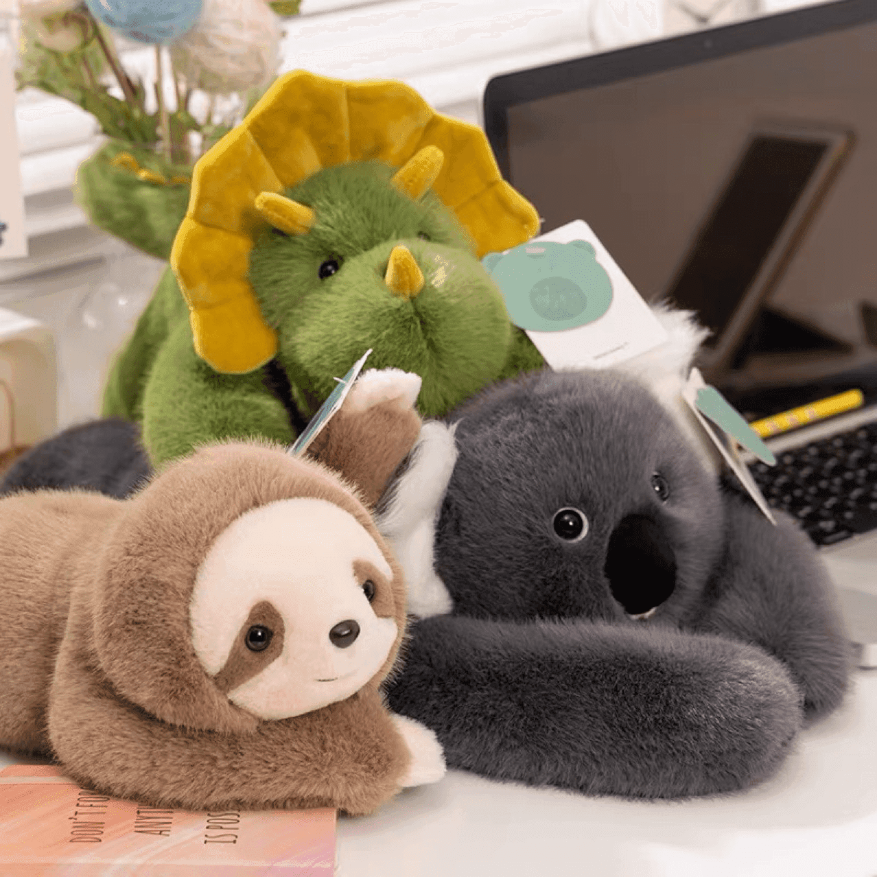 Panda, Koala, Sloth, Dinosaur, Bear & Little Panda Plush Doll Gift – Kids Soft Stuffed Toy - Lifestyle Haven