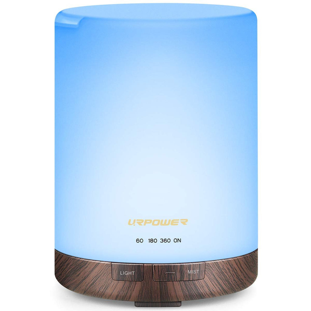 URPOWER 2nd Gen 300ml Aroma Essential Oil Diffuser Night Light Ultrasonic Air Cool Mist Humidifier with AUTO Shut Off and 6-7 Hours Continuous Diffusing and 4 Timer Settings for Home Office Yoga Spa - Lifestyle Haven
