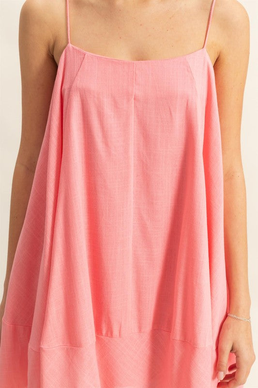 A-Line Flowy Mini Cami Dress with Pockets –Casual & Chic Spaghetti Strap Dress with Functional Pockets for a Relaxed Summer Look by Stevvex