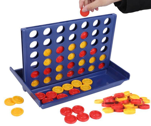 1 Set Connect 4 In A Line Board Game Foldable Children's Educational Toys for Kid Sports Entertainment Gifts For Kids Birthday by Stevvex