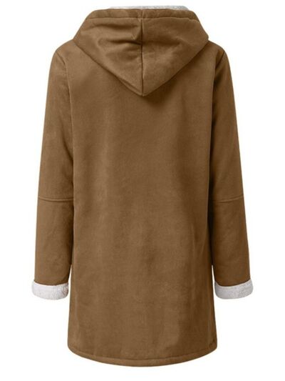 Full Size Pocketed Long Sleeve Hooded Toggle Jacket – Stylish & Functional Outerwear for Women by Stevvex