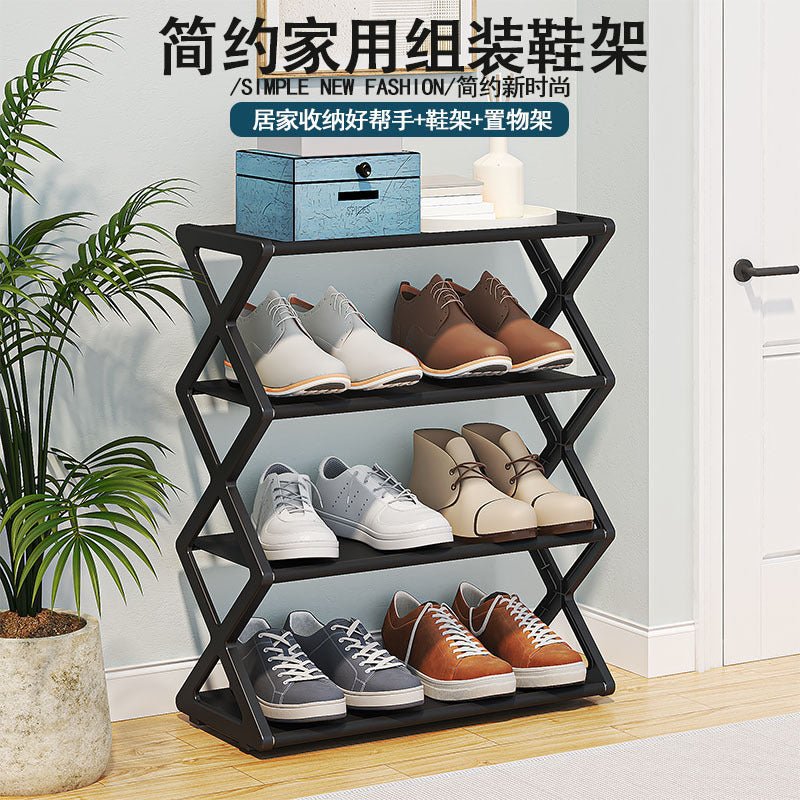 X-Type Multi-Functional Shoe Rack With Two Layers - Lifestyle Haven