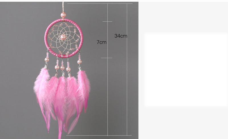 Decoration Home Dream Catchers Hanging Wall Decor Art Pendant Handmade Traditional White Cloud Dream Catcher With Led String Lights Wall Hanging Kids Room Decor Nursery Wall Art Ornament Decor Craft Gift Cute Wind Chimes National Feather Kids Girls