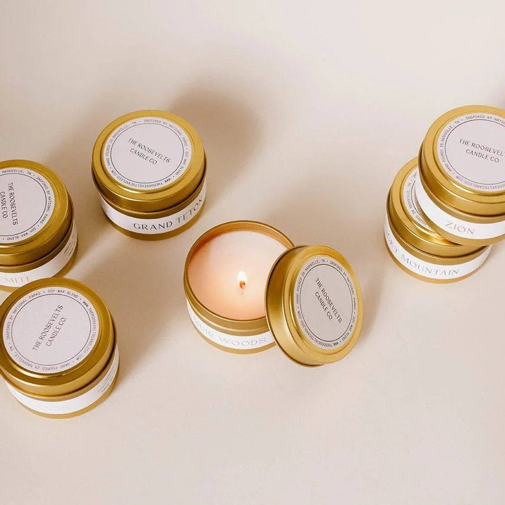Denali Travel Candle with Teak and Leather Scent
