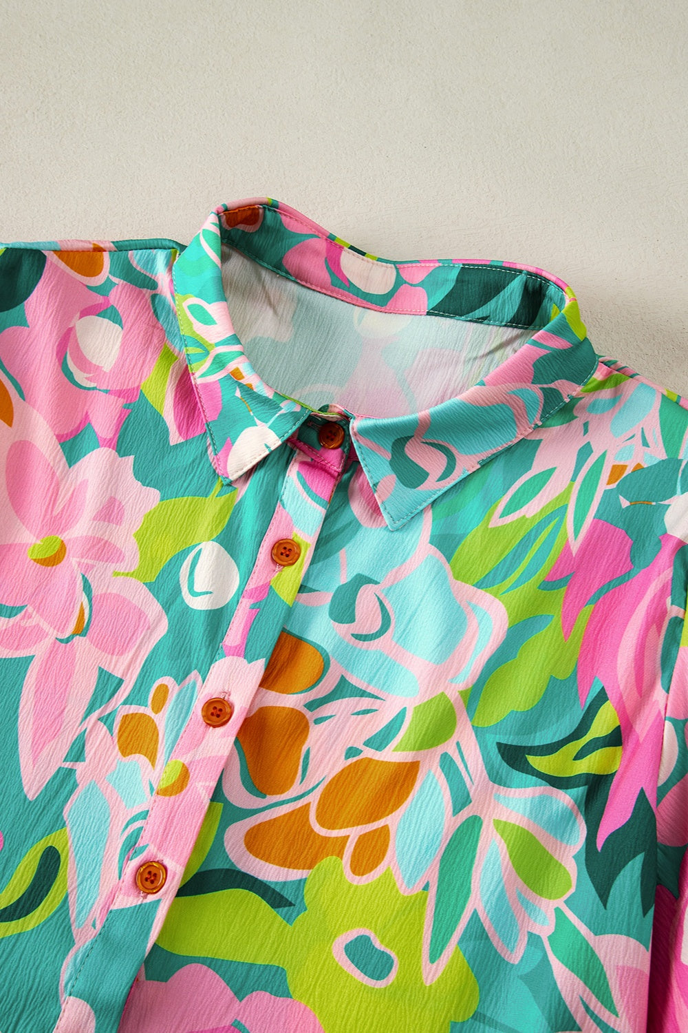 Floral Printed Collared Neck Puff Sleeve Mini Dress Vintage-Inspired Unique Colorful Dress by Stevvex