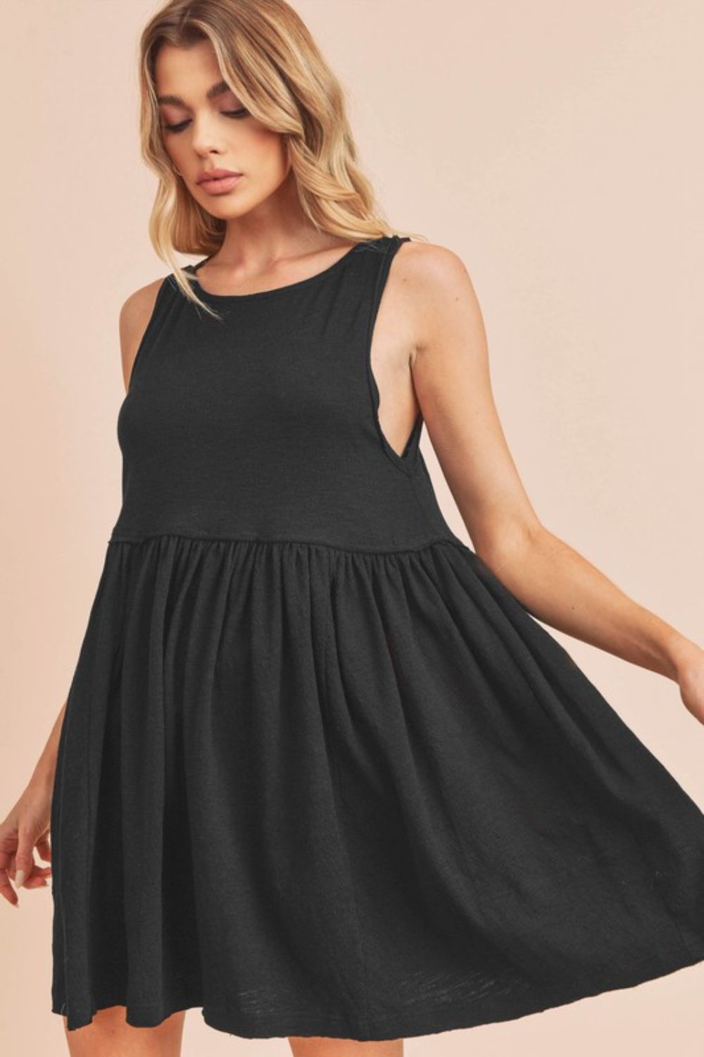 Round Neck Mini Tank Summer Comfortable Dress For Women – Versatile Wardrobe Essential for Effortless Style by Stevvex
