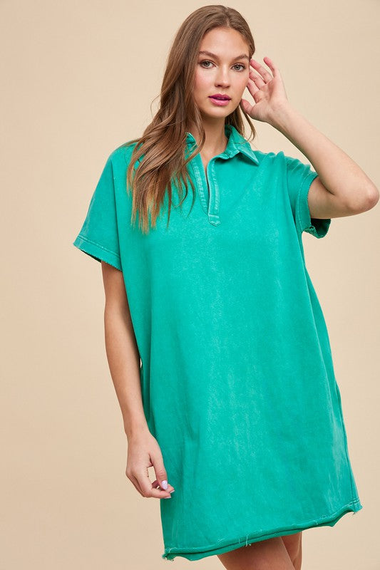 Turquoise Short Sleeve Dress Casual and Comfortable Dress For Women by Stevvex