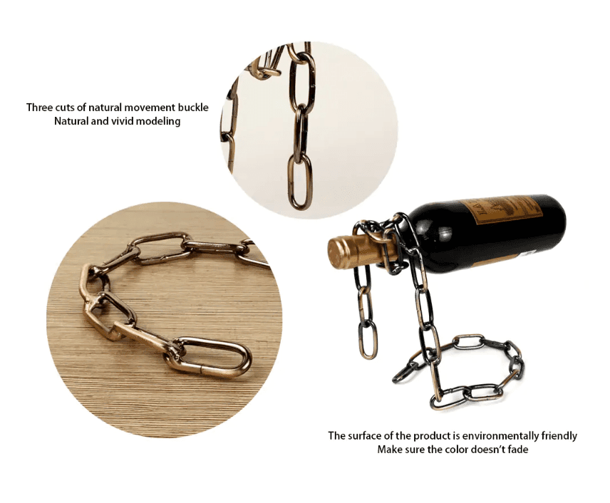 Magic Iron Chain Wine Bottle Holder - Lifestyle Haven