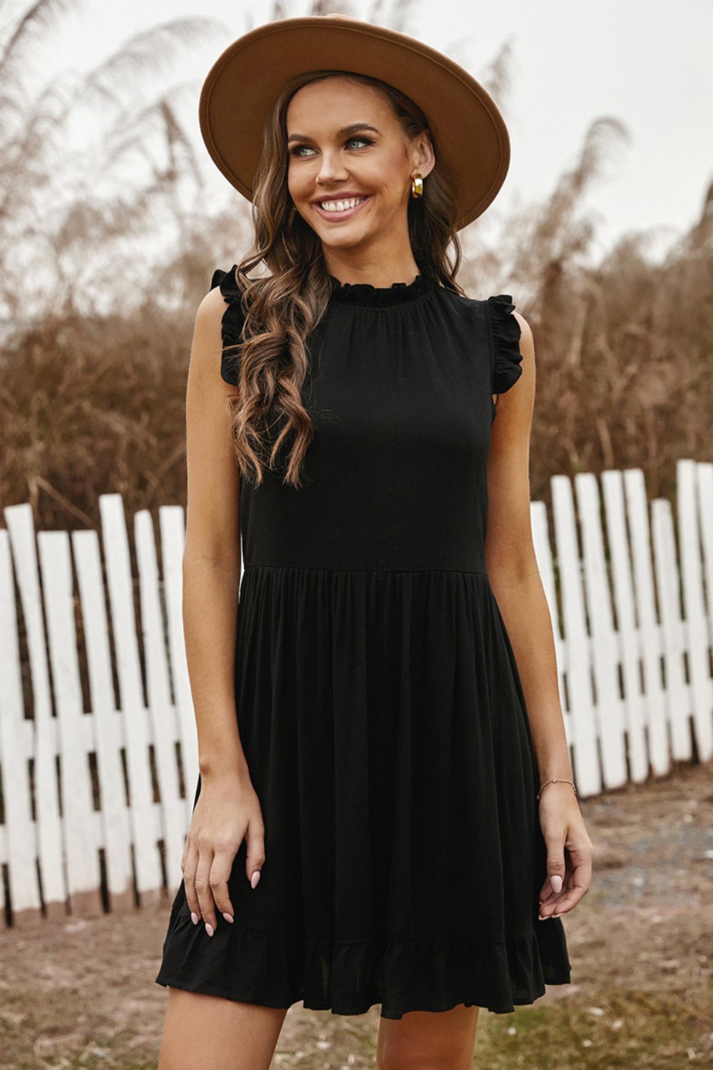 Charmning Ruffled Sleeveless Mini Dress Elegant & Flowy Summer Dress by Stevvex