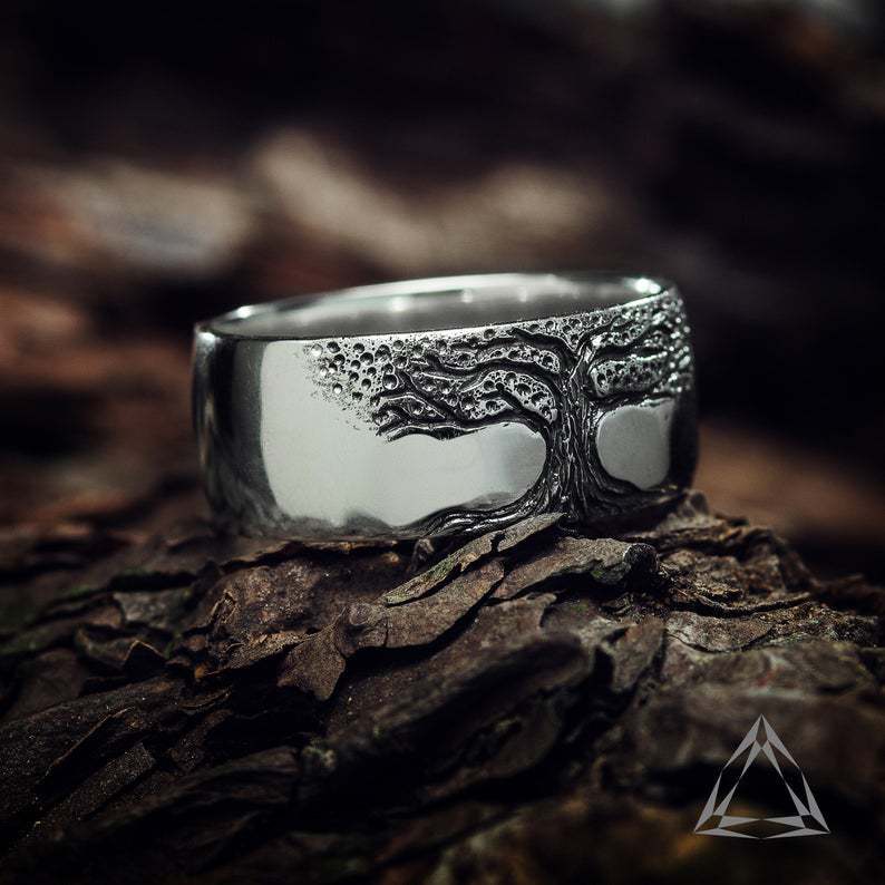 Simple Retro Carved Tree of Life Ring - Lifestyle Haven