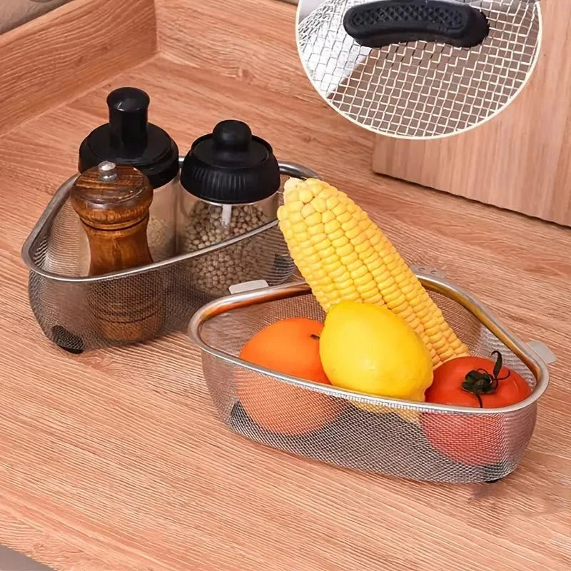 Triangular Stainless Steel Sink Drainer Basket (1PC) - Lifestyle Haven
