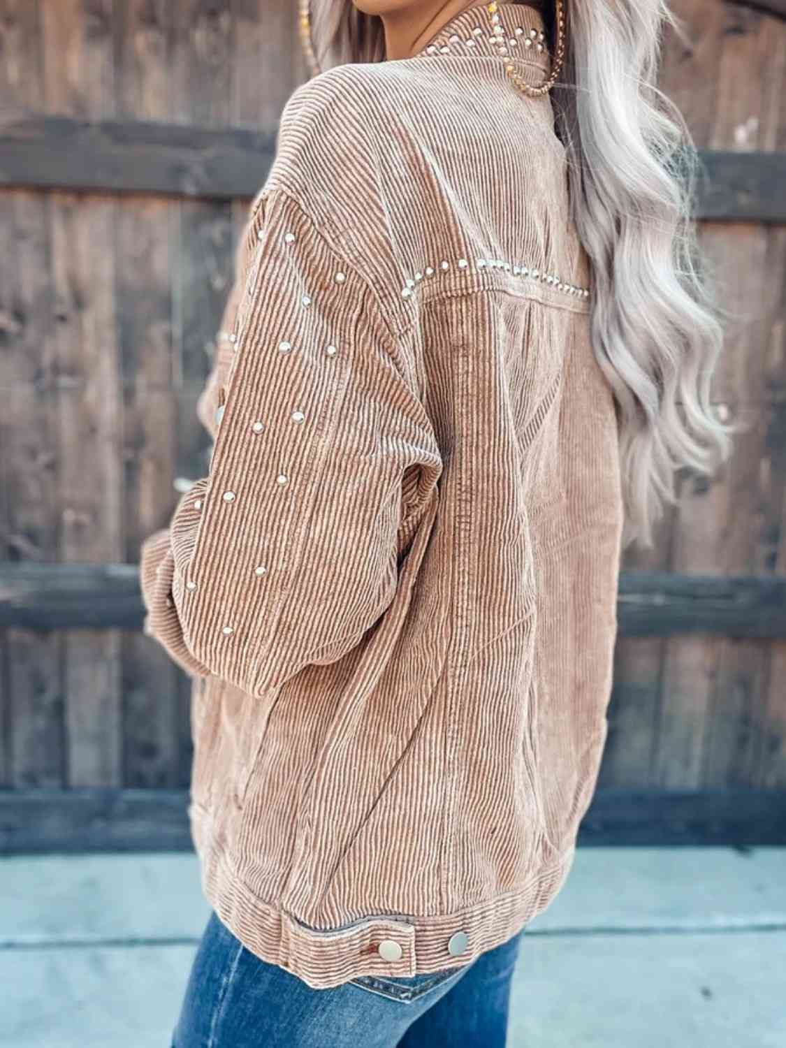 Women’s Collared Neck Button-Down Jacket For Casual and Everyday Use Elegant Simple Jacket by Stevvex