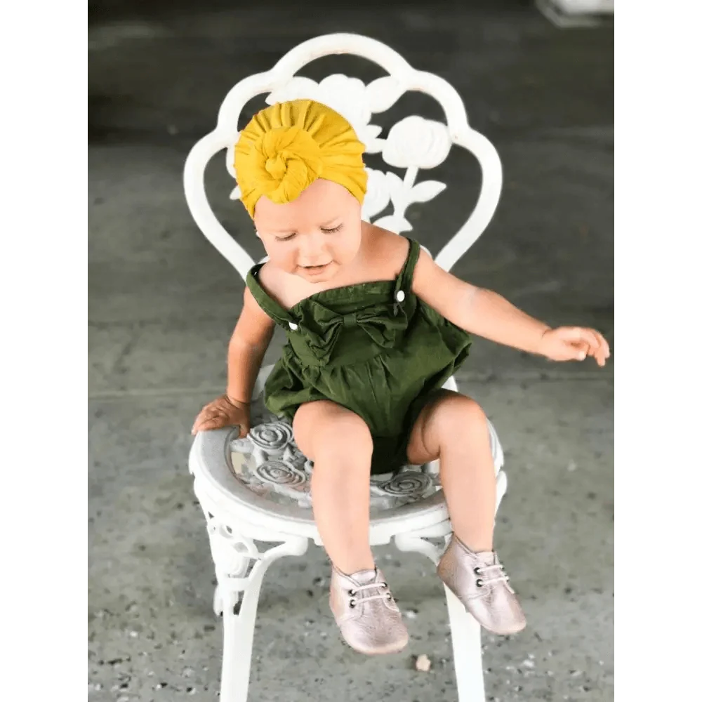 Elegance Mommy And Kids Turban Hat Cap With Big Bow Soft Cute Knot Nursery Beanie Knotted Headban
