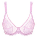 Elegance Transparent Bras For Women Ultra Thin Lace Bralette Underwire Push Up Plus Big Size Top Summer 34 36 38 40 ABCD Cup