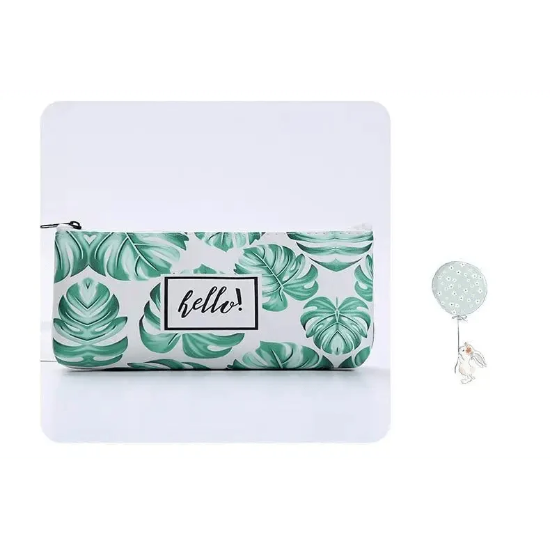Elegant Small Fresh Print Stationery Portable Stylish Simple Pencil Case Cool Case For Students Office School Pouch