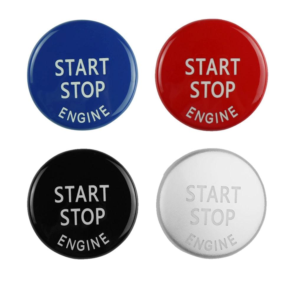 Engine START STOP Sports Engine Start Stop Button Cover Keyless Go Ignition Sticker Start Stop Engine Button Switch Cover Button Accessories Key Decor for Car Replace Cover