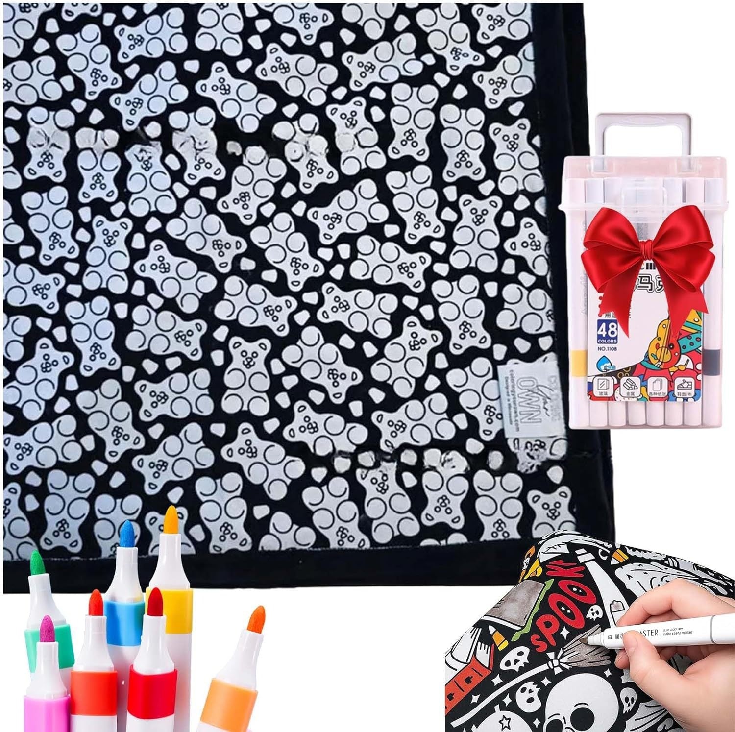 DIY Coloring Blanket With Markers - Lifestyle Haven