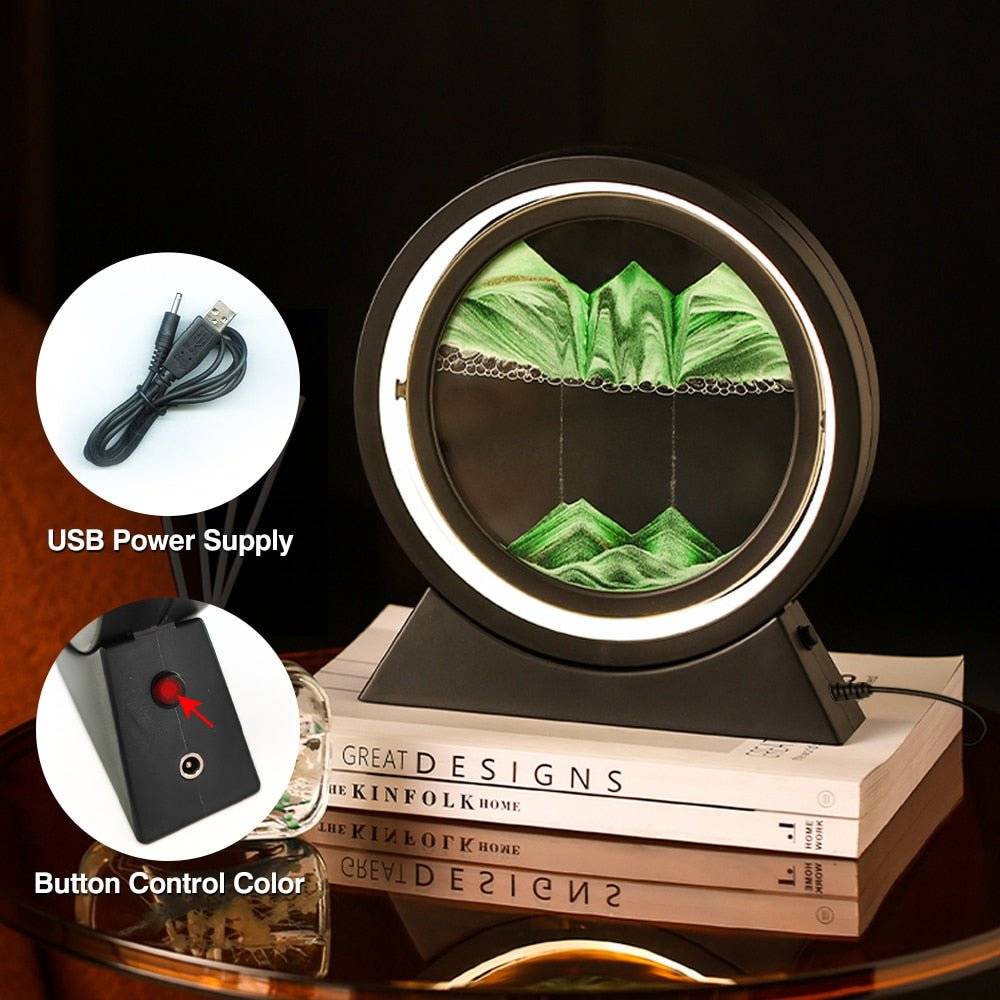 Moving Sand Art Landscape Table Lamp - Lifestyle Haven