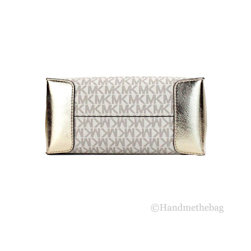 Michael Kors Mercer Medium Pale Gold Messenger Crossbody Bag - Lifestyle Haven