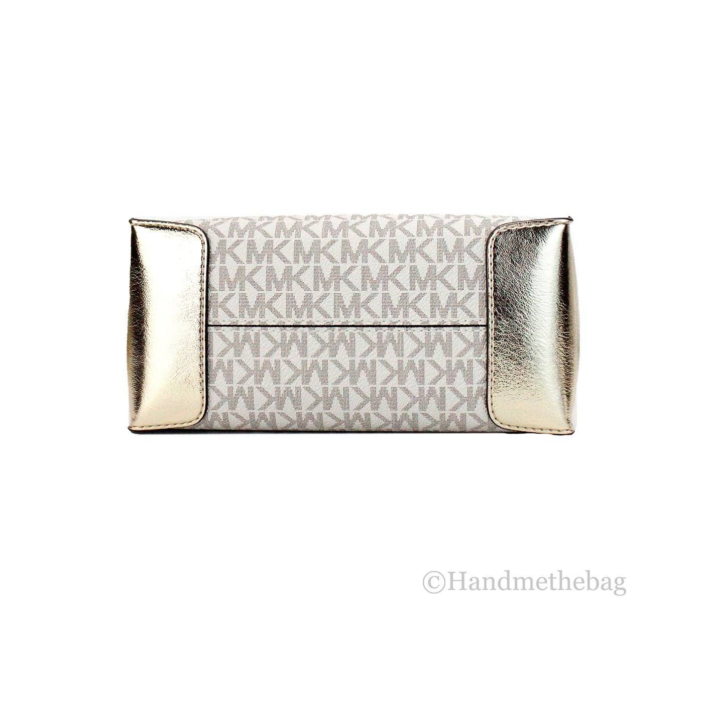 Michael Kors Mercer Medium Pale Gold Messenger Crossbody Bag - Lifestyle Haven