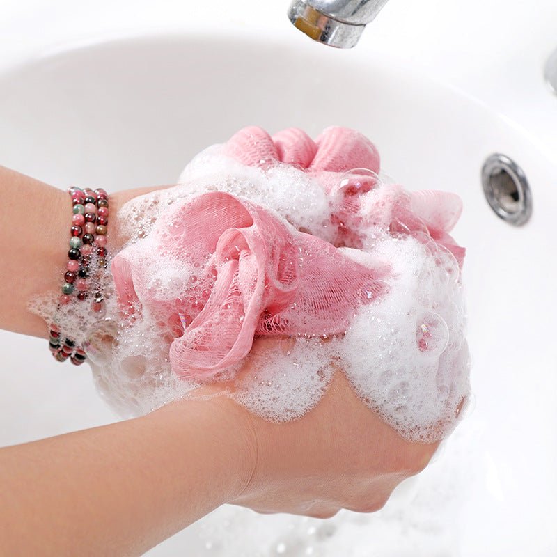 Large Japanese Bath Towel and Exfoliating Bath Ball - Lifestyle Haven