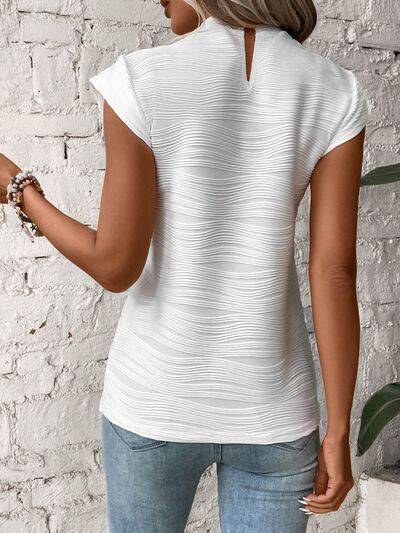 Terri Cap Sleeve Shirt - Lifestyle Haven