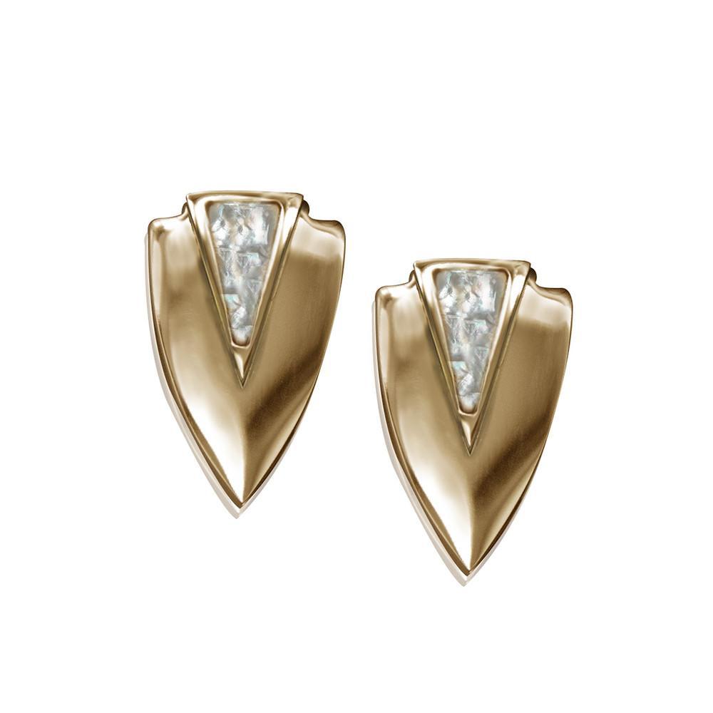 Chevron Earrings- Gold by Lifestyle Haven