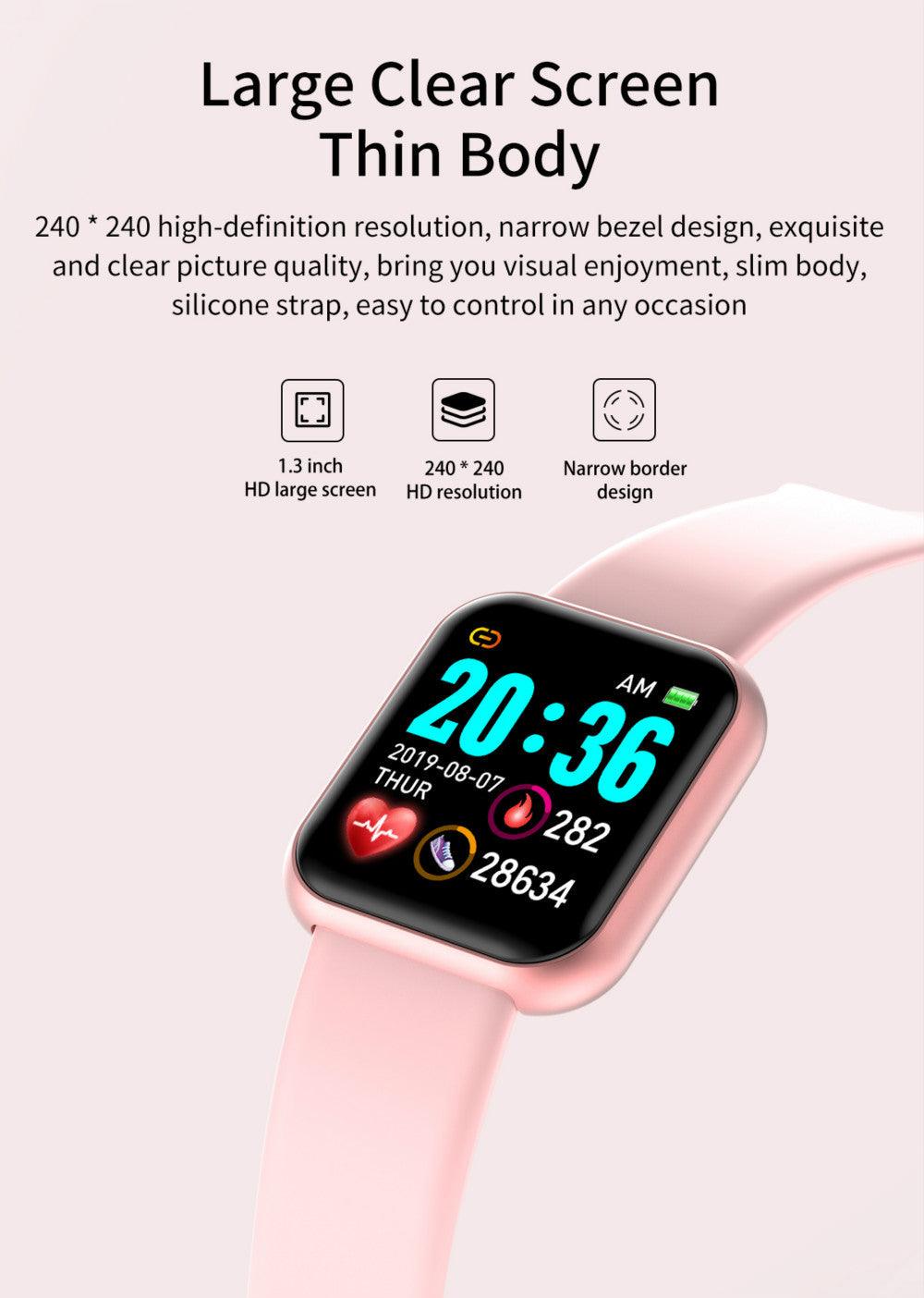 Fitness Wristwatch Color Screen Smart Sport Bracelet Activity Running Activity Fitness Tracker Smartwatch Heart Rate Monitor Waterproof Fitness Tracker Heart Rate For Children Men Women