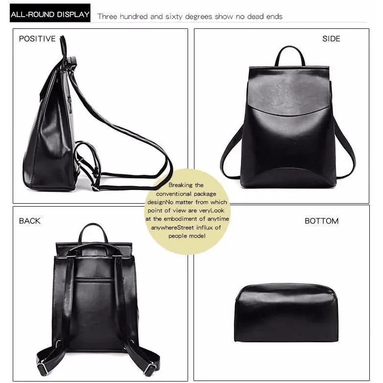 High Quality Leather Backpacks For Fashionable Women And Teenage Girls Large Capacity Shoulder Bagpack