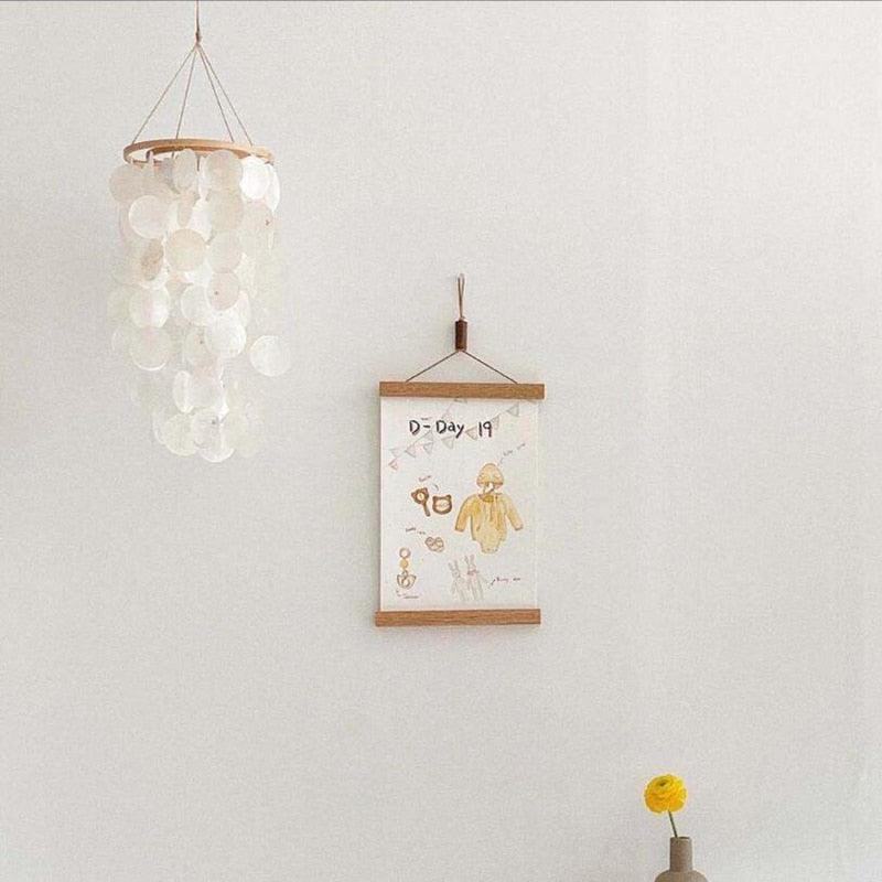 Home Shell Wind Chime Room Decoration Korean Decor Chimes Nordic Style Home Office Kids Room Nursery Decor Hanging Scandinavian Style Wind Chimes Wall Decor