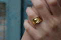 Gold Feather Ring, Gold-Plated Brass Jewelry, Dove Feather Band, Gift for Her, Birthday Gift for Women, Handmade Jewelry