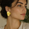 Real Ivy Leaf Earrings, 14K Gold Plated Brass Jewelry, Handmade Statement Jewelry Gift, Birthday Gift for Women, Boho Fashion, Eco Inspired