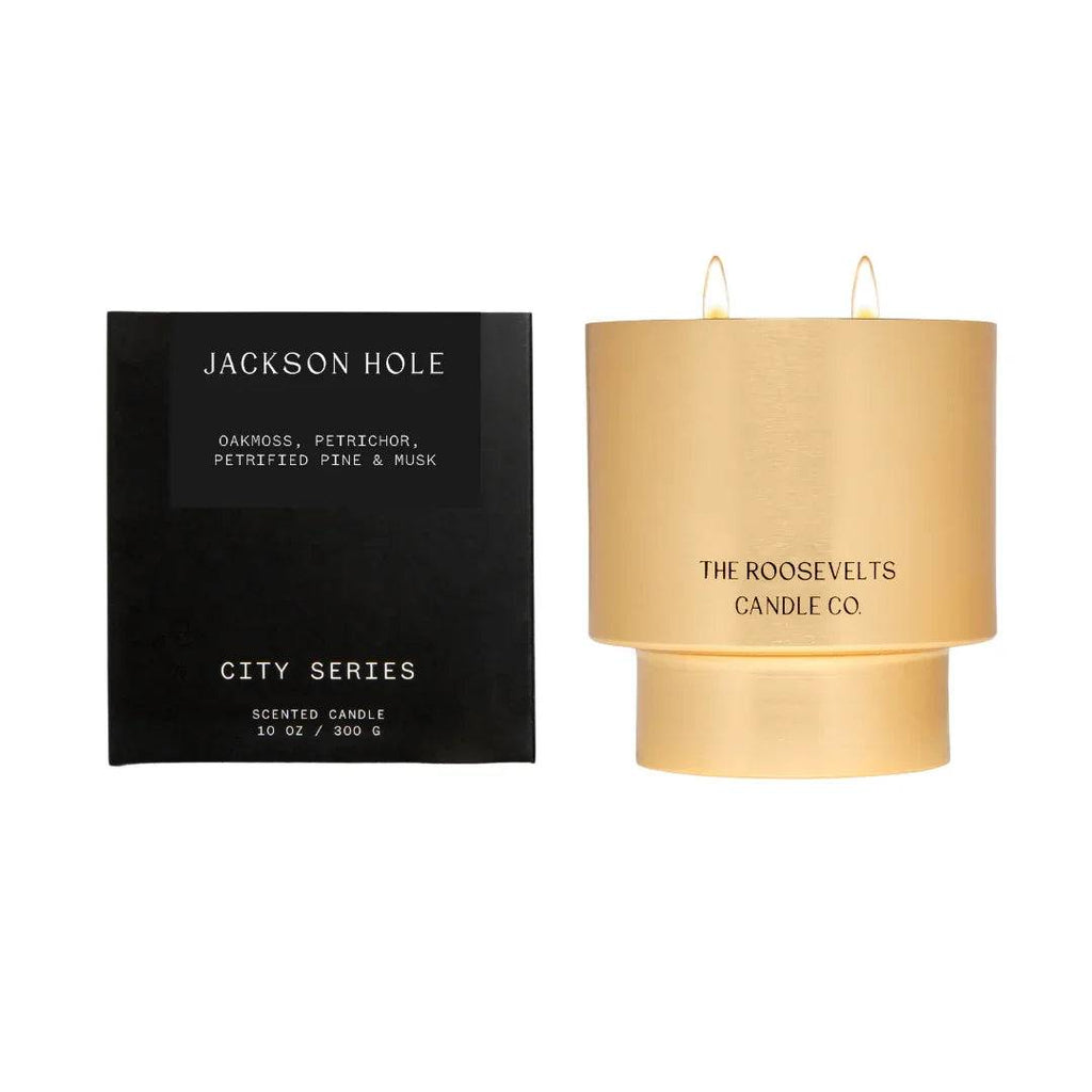 Jackson Hole, WY Soy Candle with Leather and Pine